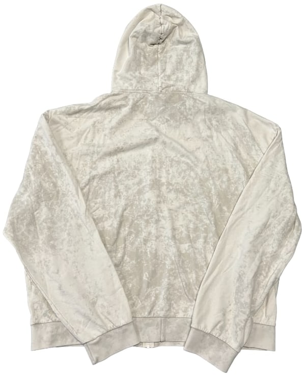 BOSSI 'BLUE SKULL DAGGER' WHITE ZIP-UP HOODIE