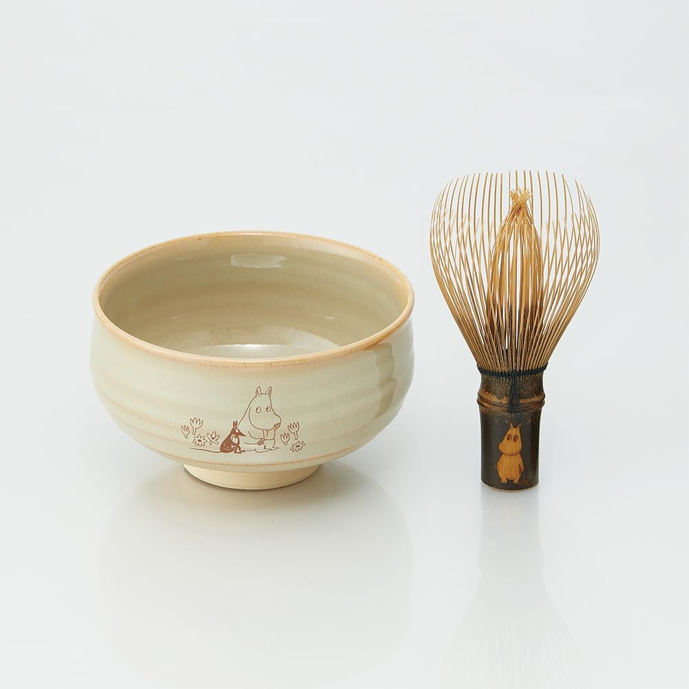 Skater CHKCH1-A Matcha Bowl, Chasen Set, Pottery, Akashiyaki, Tea Ceremony, Chasen, Nara, Takayama Chasen, Tea Utensils, Moomin, Made in Japan, Akahadayaki, Oshio Keidan, Chumimon Kubo