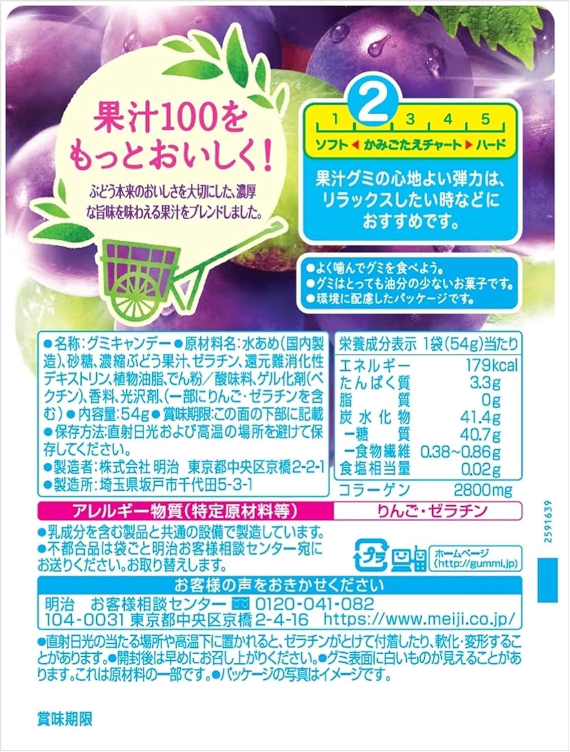 Meiji Fruit Juice Gummy Grape