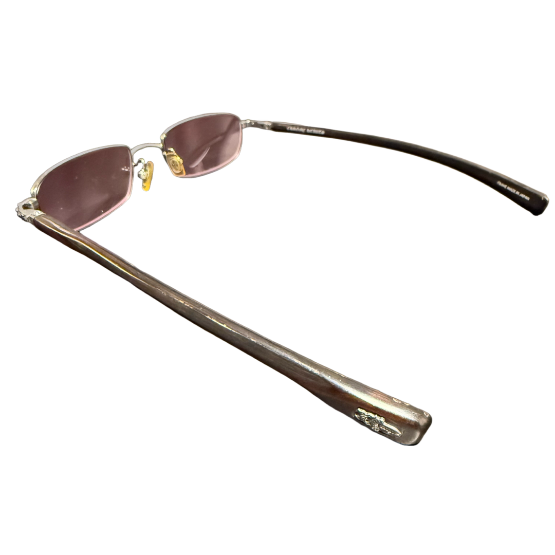CHROME HEARTS 'VELVEDERE' DARK BROWN SUNGLASSES