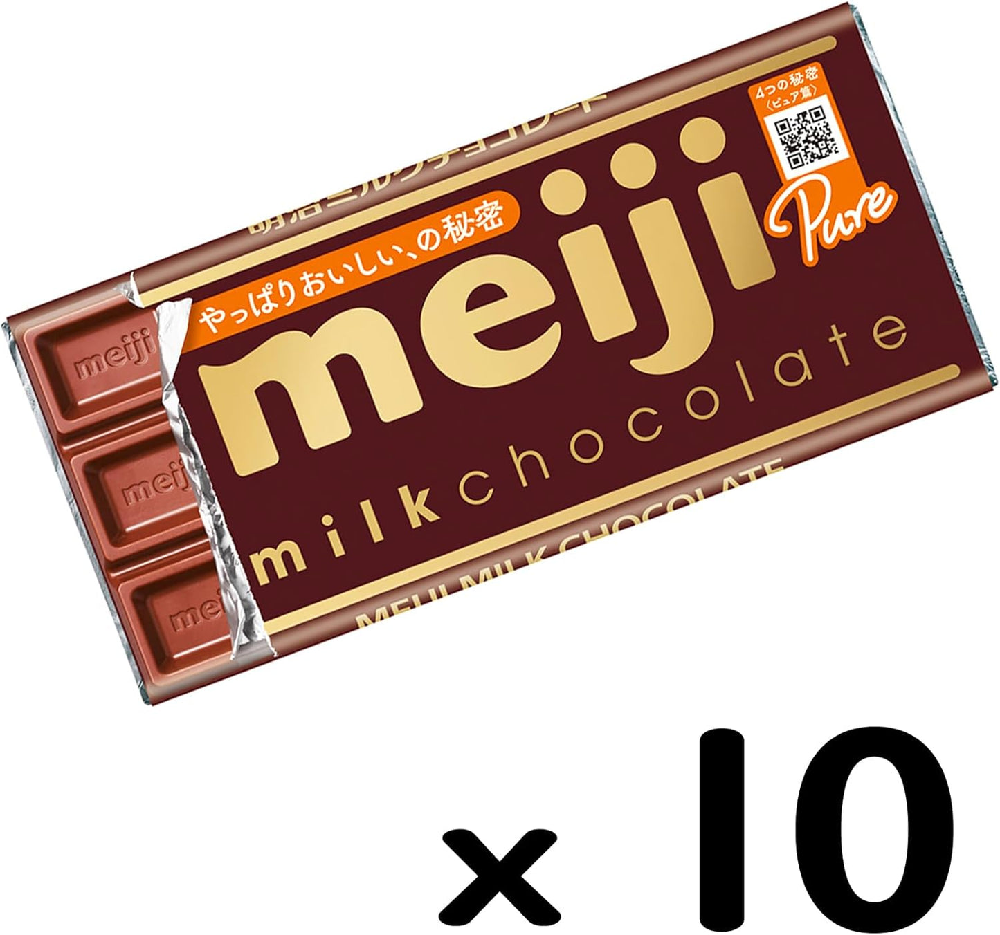 Meiji Milk Chocolate 1.8 oz (50 g) x 10 Sheets