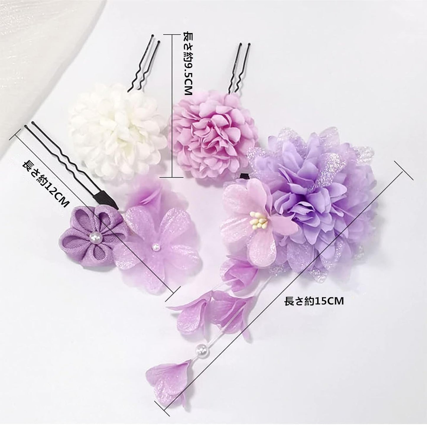 Japanese Style Kimono Hair Ornament, Yukata, Graduation Ceremony, Coming-of-Age Ceremony, Wedding, Shichi-Go-San Party, Thank You Party, New Year, Fireworks Display, Flower, Dry Flower, Hair Clip,