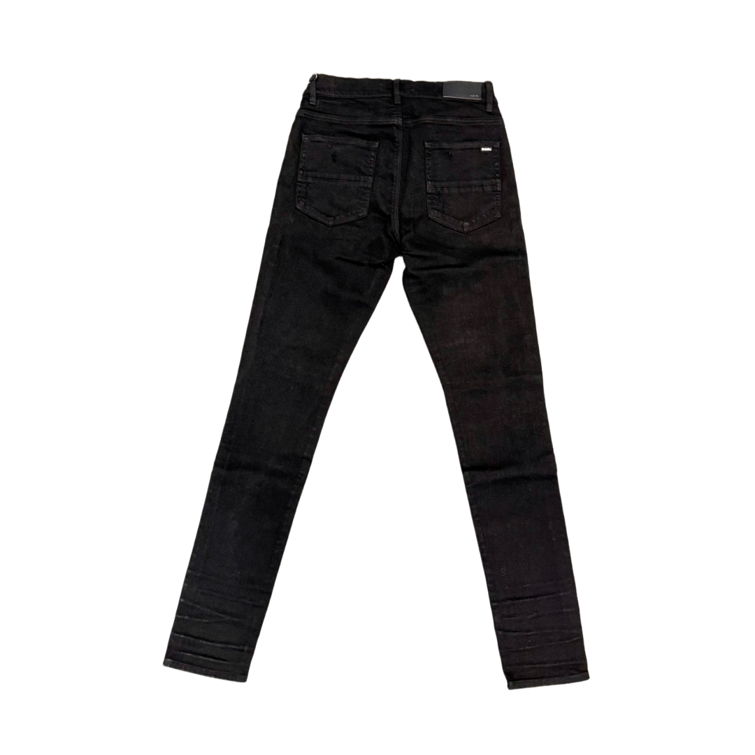 AMIRI 'SLASH' SLIM BLACK JEANS