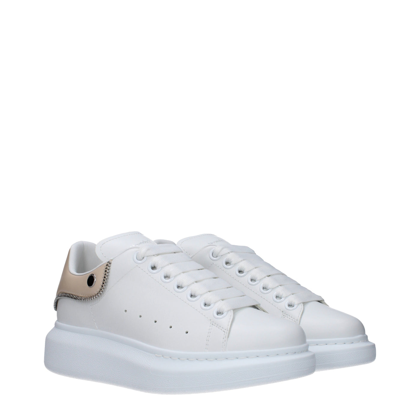 Alexander McQueen アレクサンダーマックイーンスニーカー特大女性レザーホワイト/オート麦 - Image 2