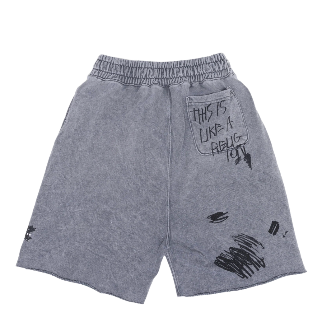 PALY CARRYING THE MESSAGE LIGHT GREY SWEAT SHORTS