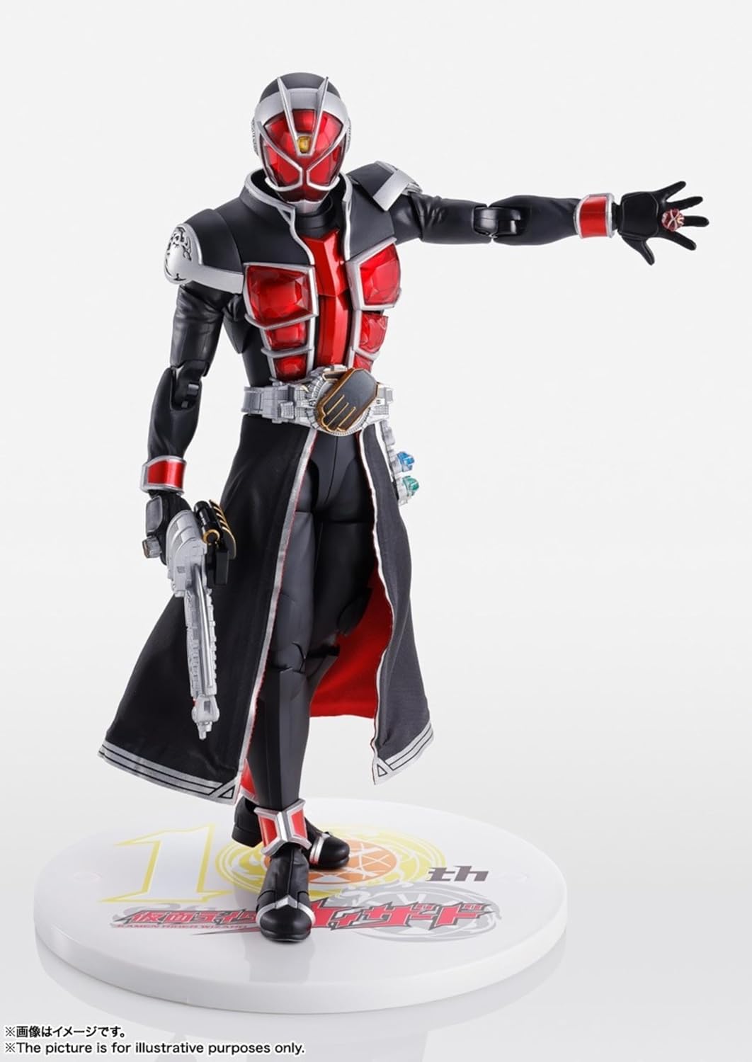 S.H. Figuarts Kamen Rider Wizard Flame Style 10th Anniversary Version, Approx. 5.7 inches (145 mm), ABS & PVC & Fabric, Pre-painted Action Figure