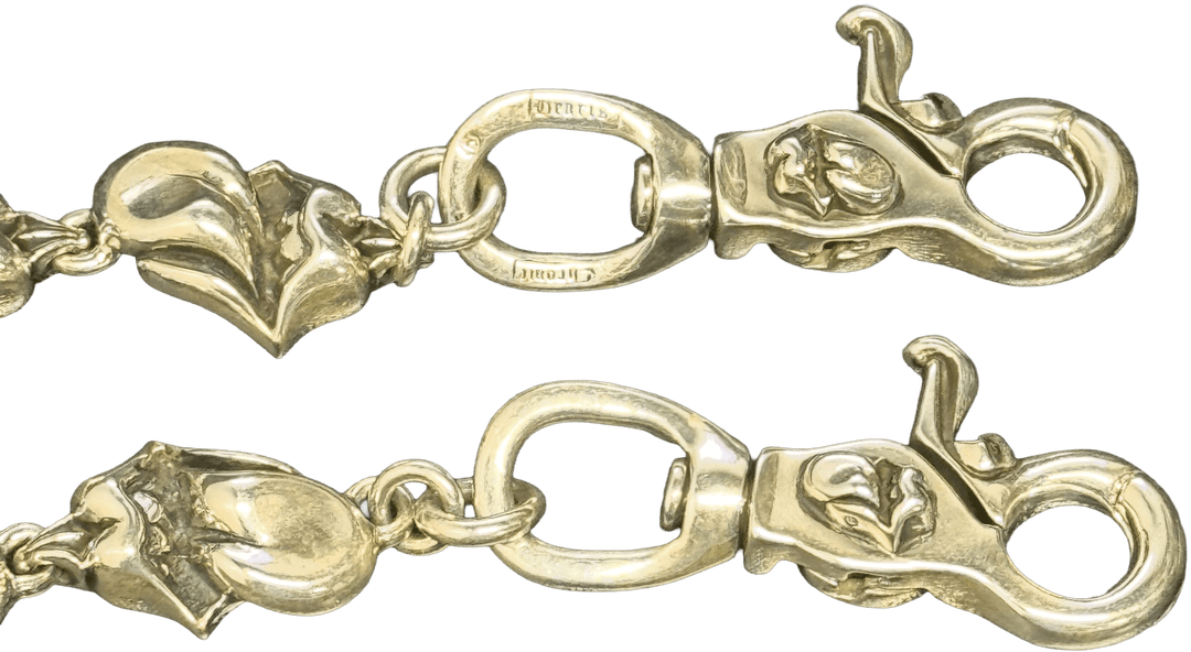 CHROME HEARTS 'ROLLING STONES' 13 LINK SILVER WALLET CHAIN
