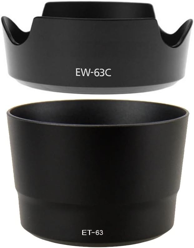 EW-63C & ET-63 2 Pack Compatible Canon Lens Hood EOS Kiss X10 X9i X9 X8i X7i 9000D 8000D 80D 70D