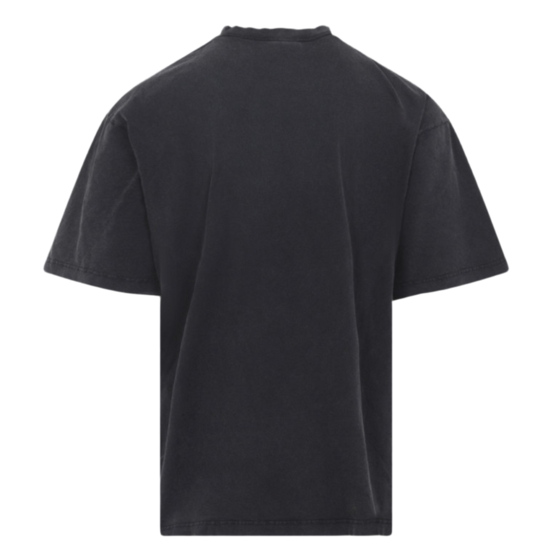 BALENCIAGA 'CRAYON LOOP' WASHED BLACK TEE