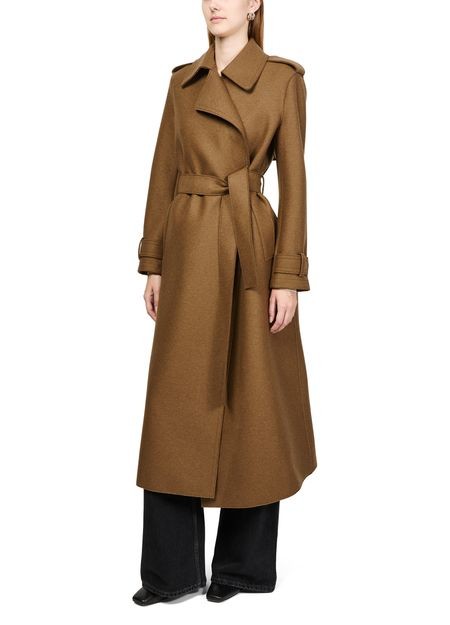 HARRIS WHARF LONDON Double-stitched long trench in pressed wool - Image 2