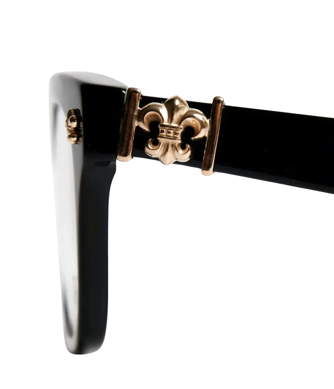 CHROME HEARTS 'GITTIN ANY?' 18K GOLD BLACK GLASSES