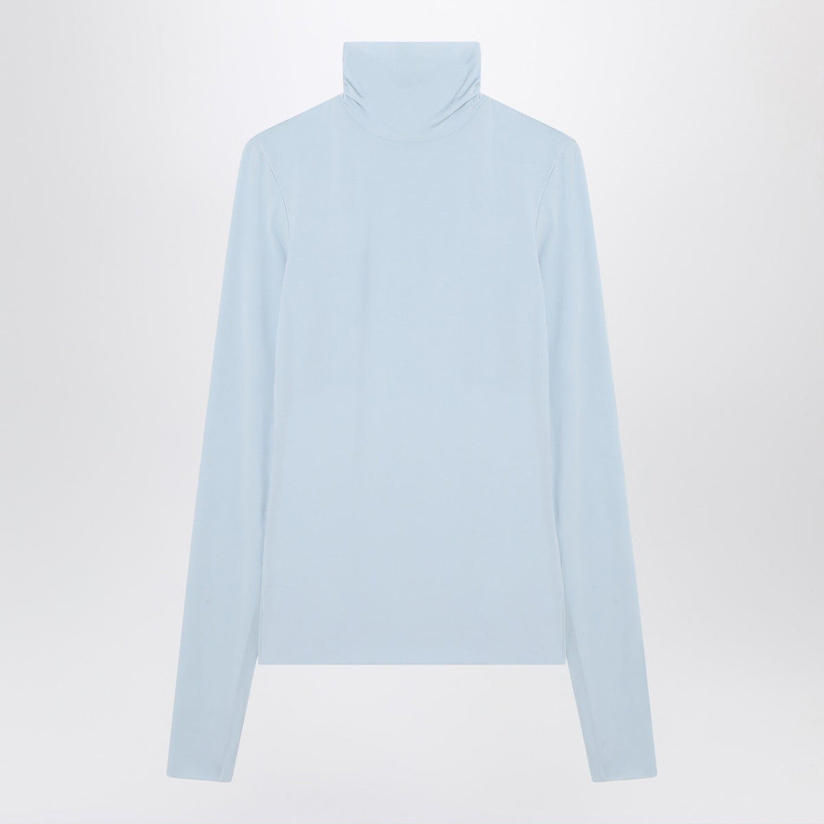 Sportmax SportMax Light Blue Jersey Knit Turtleneckセーター - Image 2