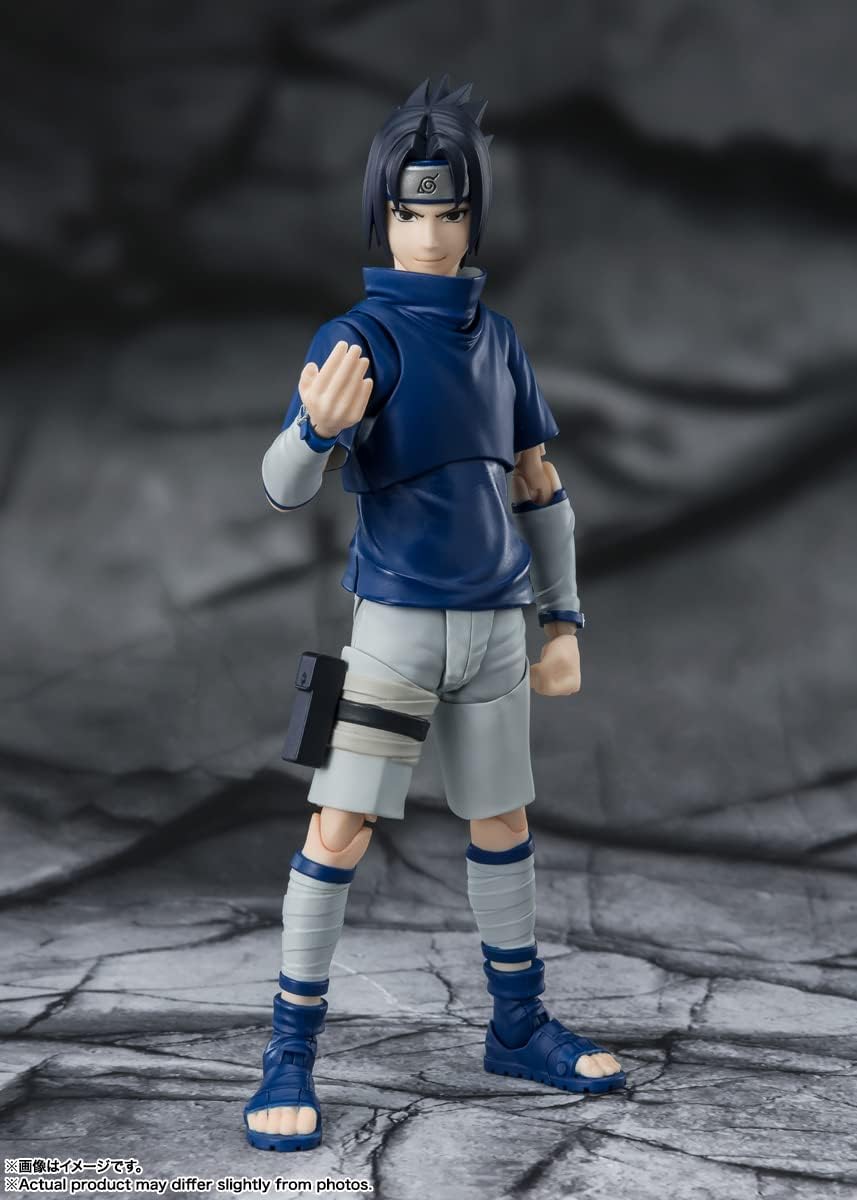 S.H. Figuarts Naruto Uchiha Sasuke Uchiha Blood Genius Ninja, Approx. 5.3 inches (135 mm), ABS & PVC Pre-painted Action Figure BAS64937