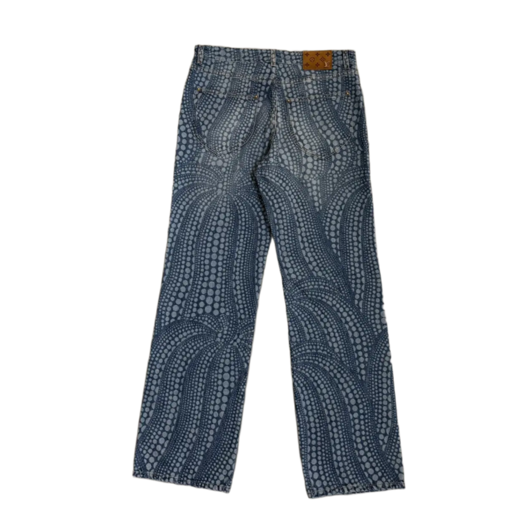 LOUIS VUITTON × YAYOI KUSAMA 'BLUE' ALL OVER DOTS JEANS