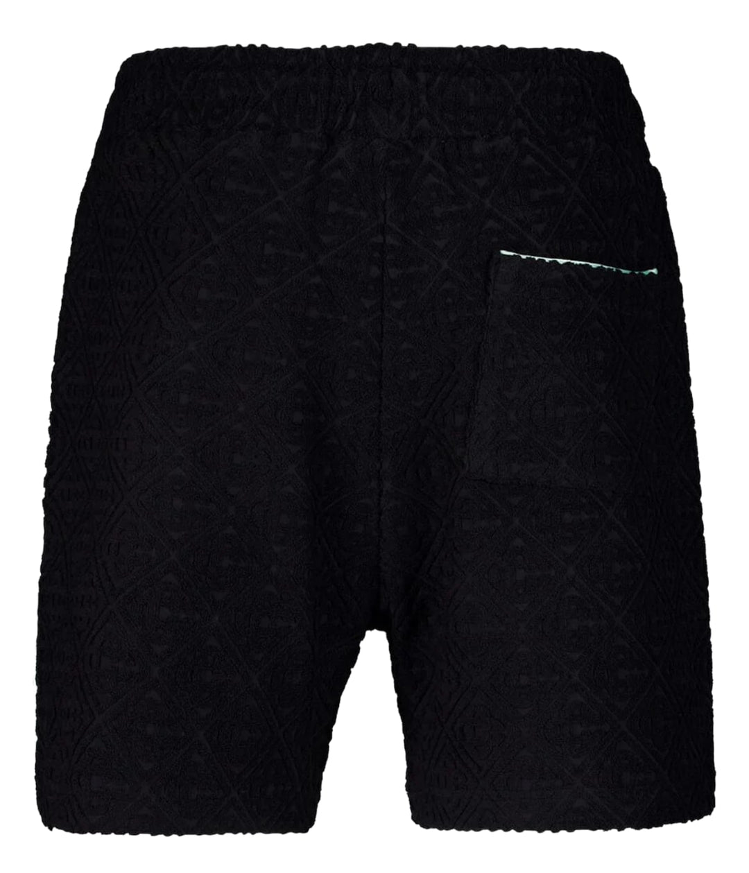 CASABLANCA 'BLACK' MONOGRAM JACQUARD TOWELLING SHORTS