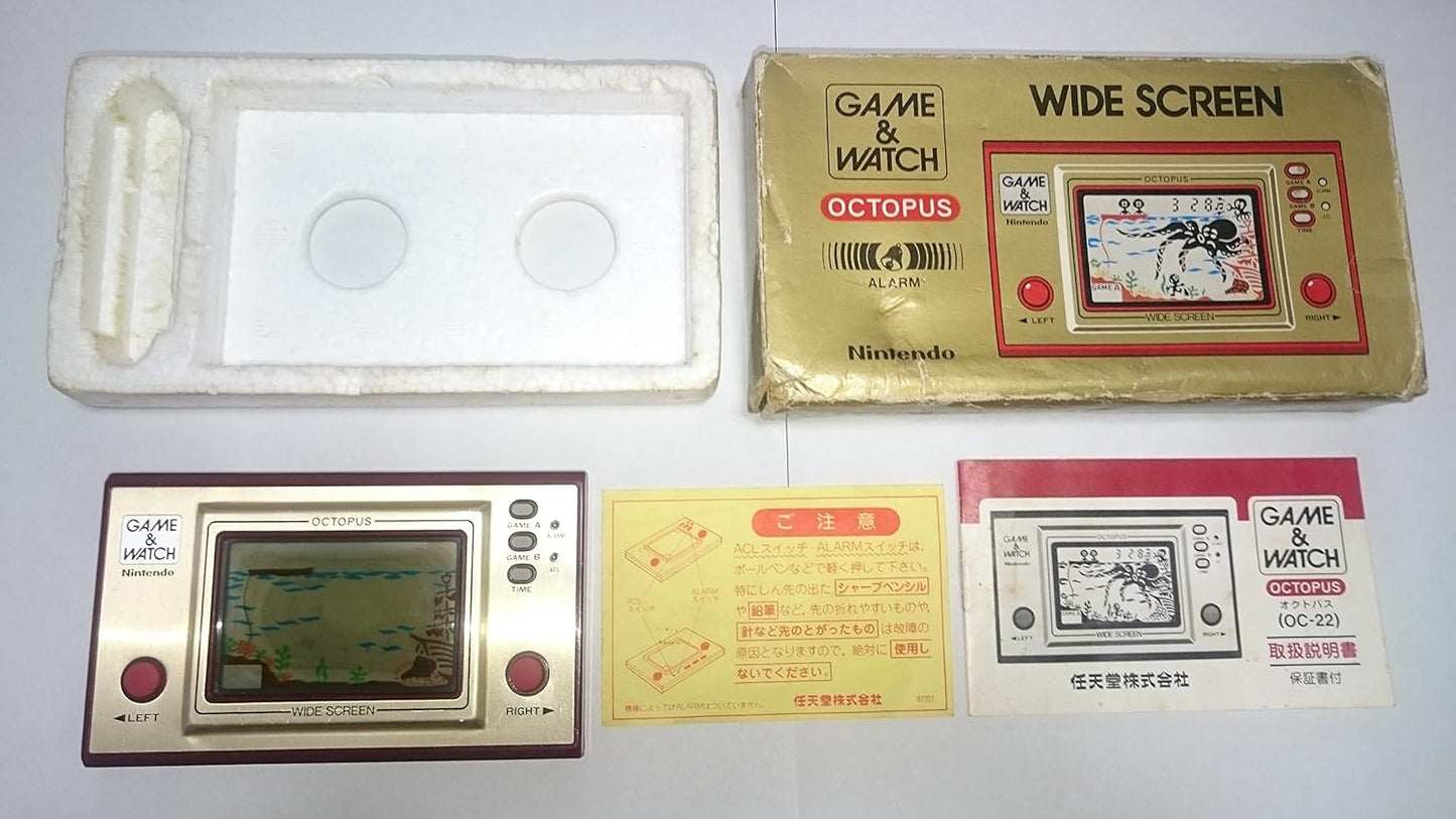 Nintendo OC-22 Octopus Game & Watch (Game Watch), Widescreen, Japanese Language