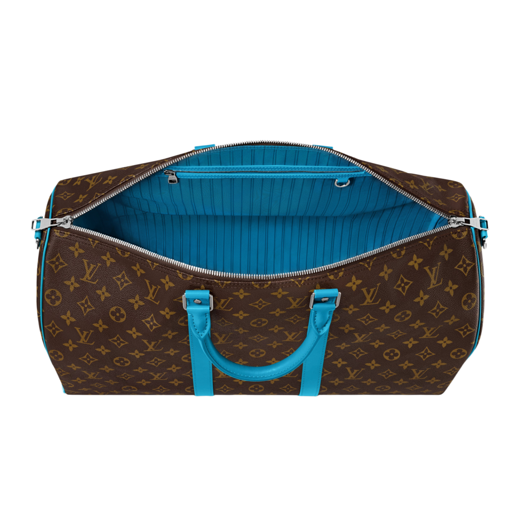 LOUIS VUITTON 'GASTON BLUE' KEEPALL BANDOUILÉRE 50 DUFFLE BAG