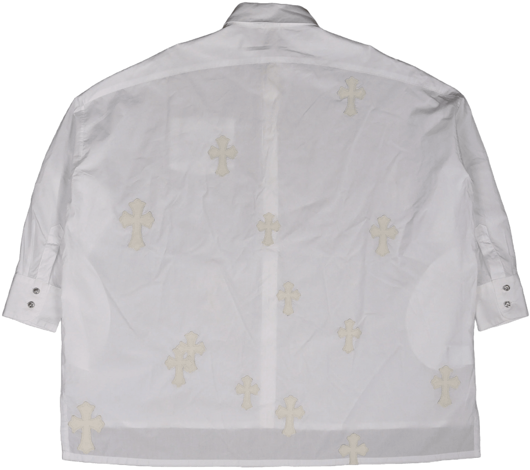 CHROME HEARTS 'WHITE PATCH' BUTTON DRESS SHIRT
