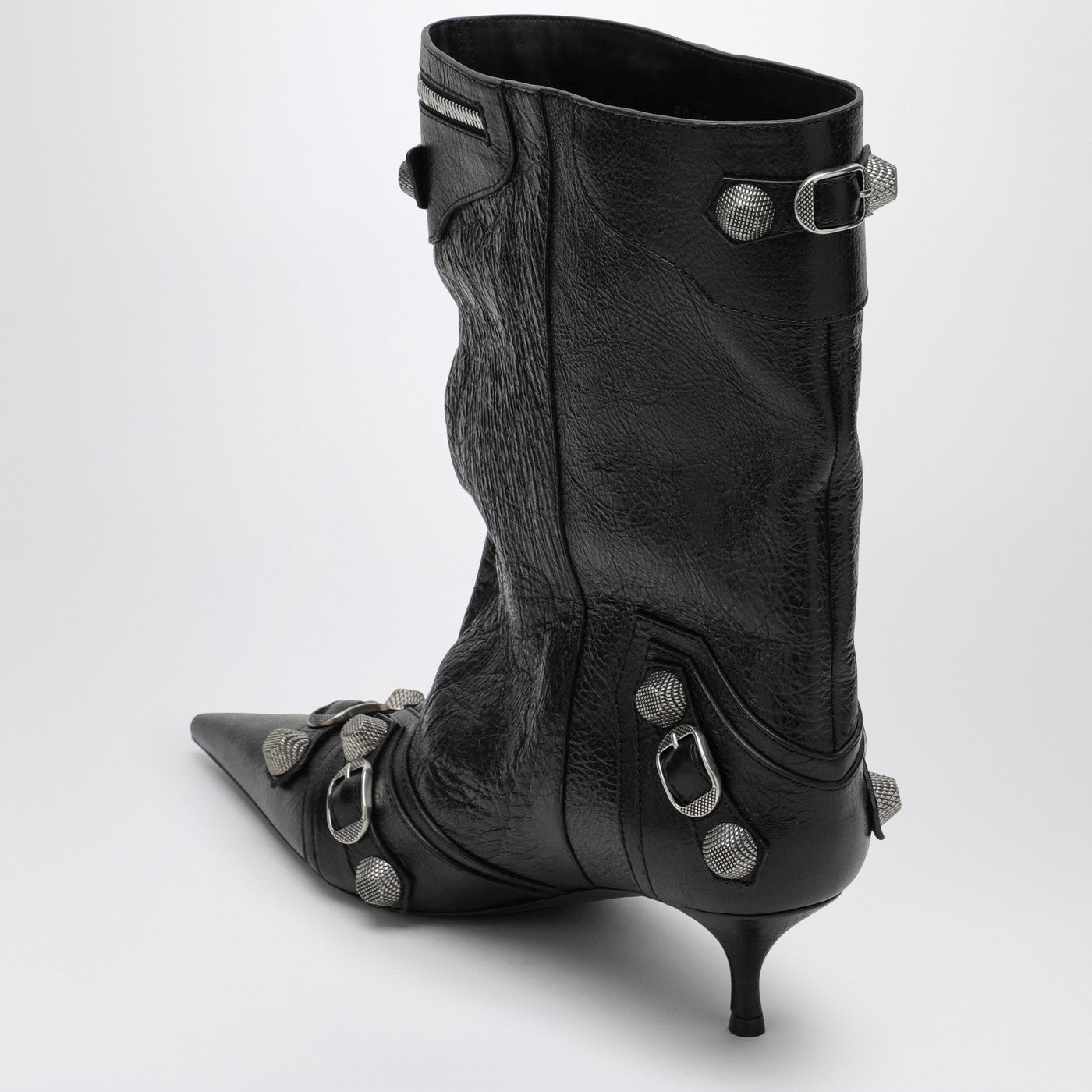 Balenciaga Cagoleワイドブラックアンクルブーツ - Image 2
