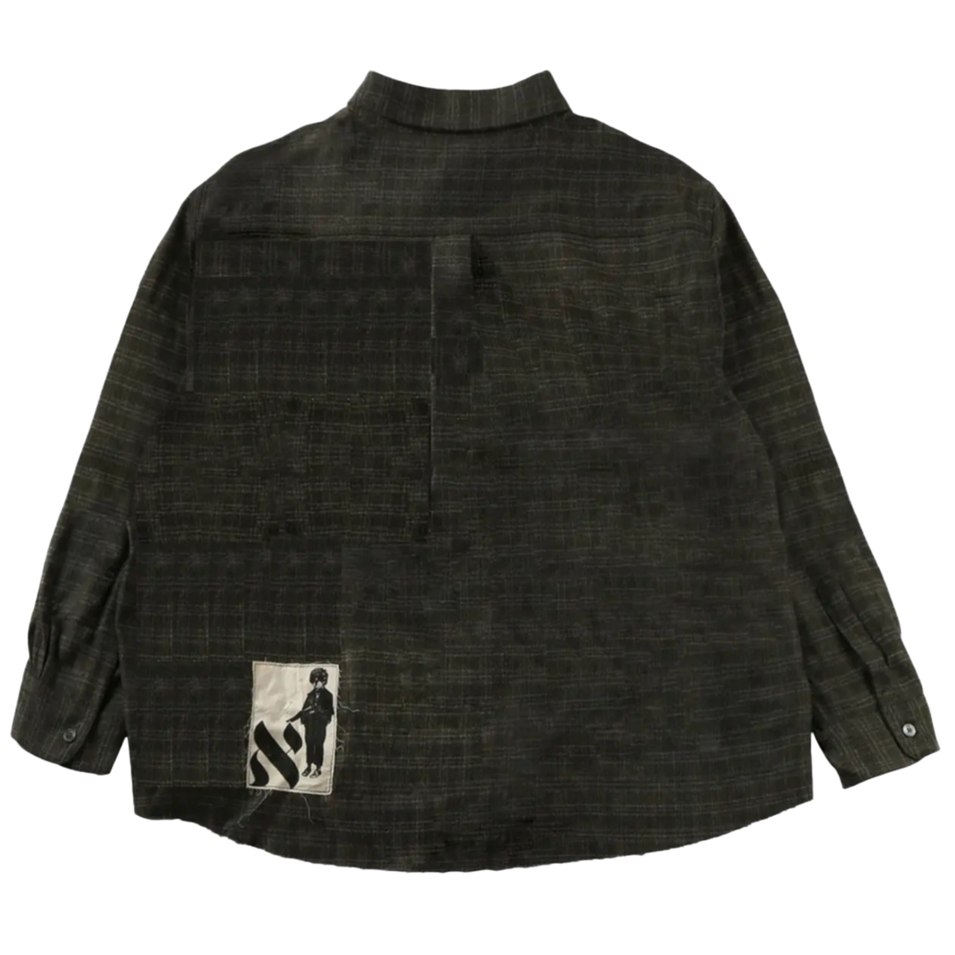 ENFANTS RICHES DÉPRIMÉS 'GREEN PLAID' FLANNEL SHIRT