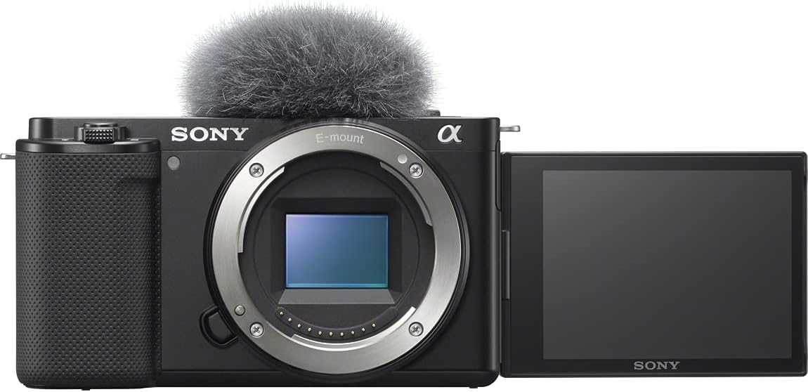 Sony Vlog Camera with Interchangeable Lens VLOGCAM APS-C Mirrorless SLR Camera ZV-E10 with Body (No Lens) Windscreen Black ZV-E10 B + SanDisk ImageMate Pro USB-C Multi-Card Reader/Writer SDDR-A631
