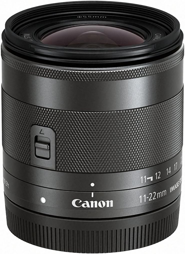 Canon EF-M 11-22mm f/4-5.6 STM Lens, Black, 7568B002
