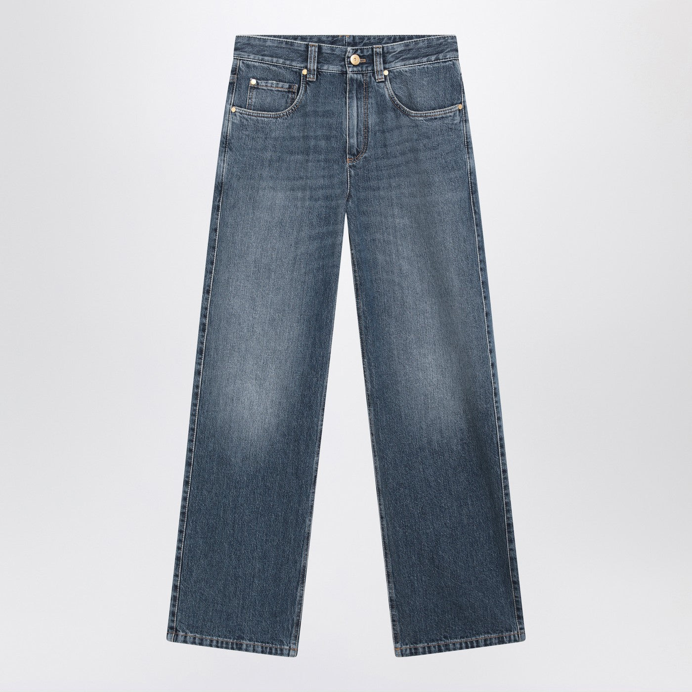 Brunello Cucinelli ブルーデニムのブルネッロクシネッリコンテンポラリールーズパンツ - Image 2