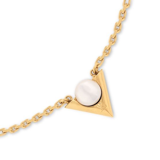 V For Vuitton Pearl And Metal Necklace - Image 2