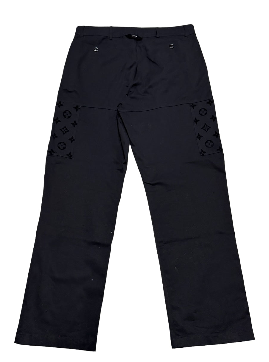 LOUIS VUITTON FLOCKED COTTON WORKWEAR PANTS