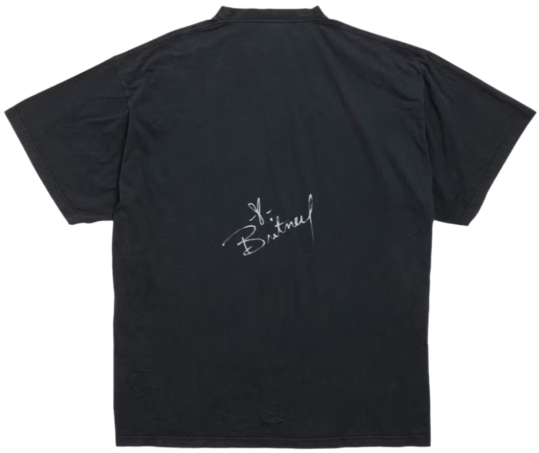 BALENCIAGA 'BRITNEY SPEARS' BLACK TEE