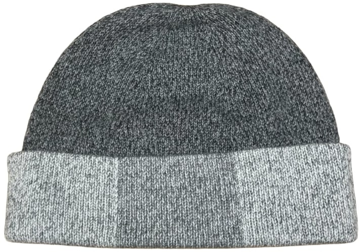 CHANEL 'GREY/BLACK CHECKERED' CASHMERE CLOCHE BEANIE