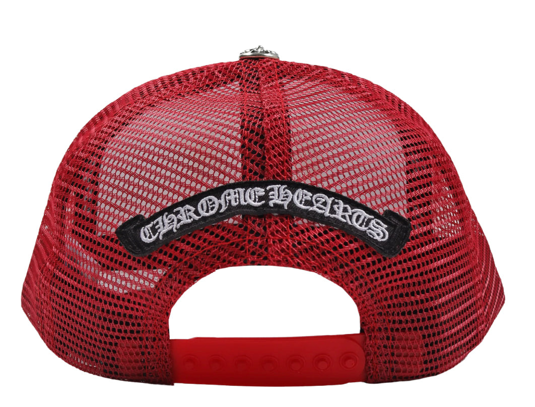 CHROME HEARTS 'SEX RECORDS' RED TRUCKER HAT