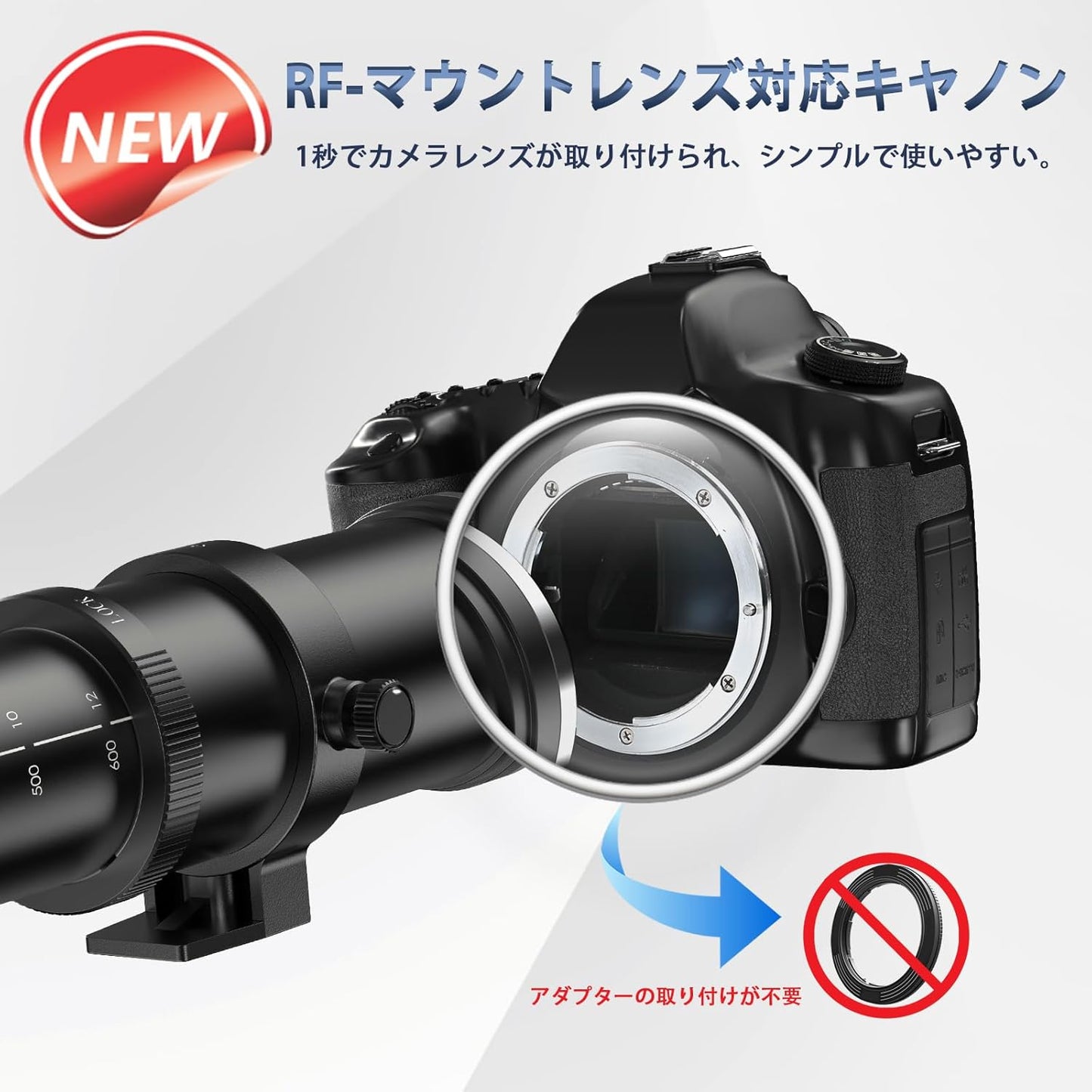420-800mm F/8.3MM Manual Telephoto Zoom Lens for Canon Black RF Mount Compatible with Canon