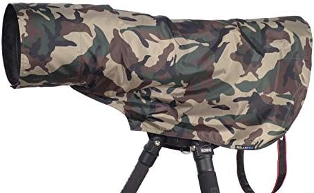 ROLANPRO X-Small Rain Cover Fits Canon RF 100-500mm F/4.5-7.1 L USM Fits Sigma 150-600mm F5-6.3 DG OS HSM Contemporary, Fits Sony FE 100-400mm f4.5-5.6 GM and More - #Army Green Waterproof