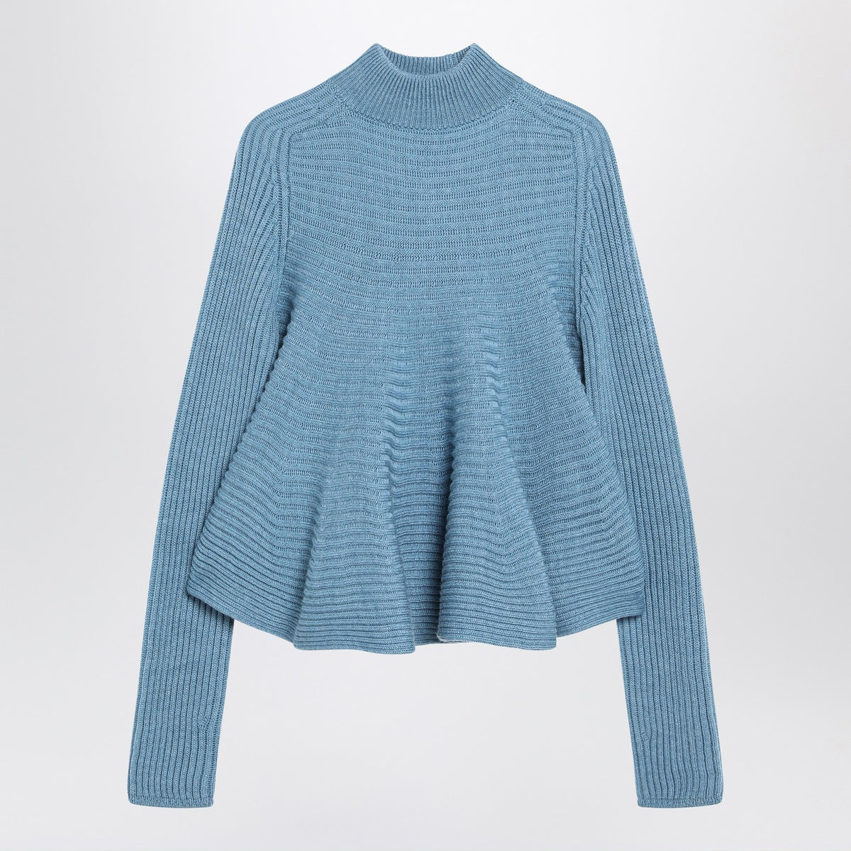 Sportmax SportMax Baby Doll Blueニットトップのウール - Image 2