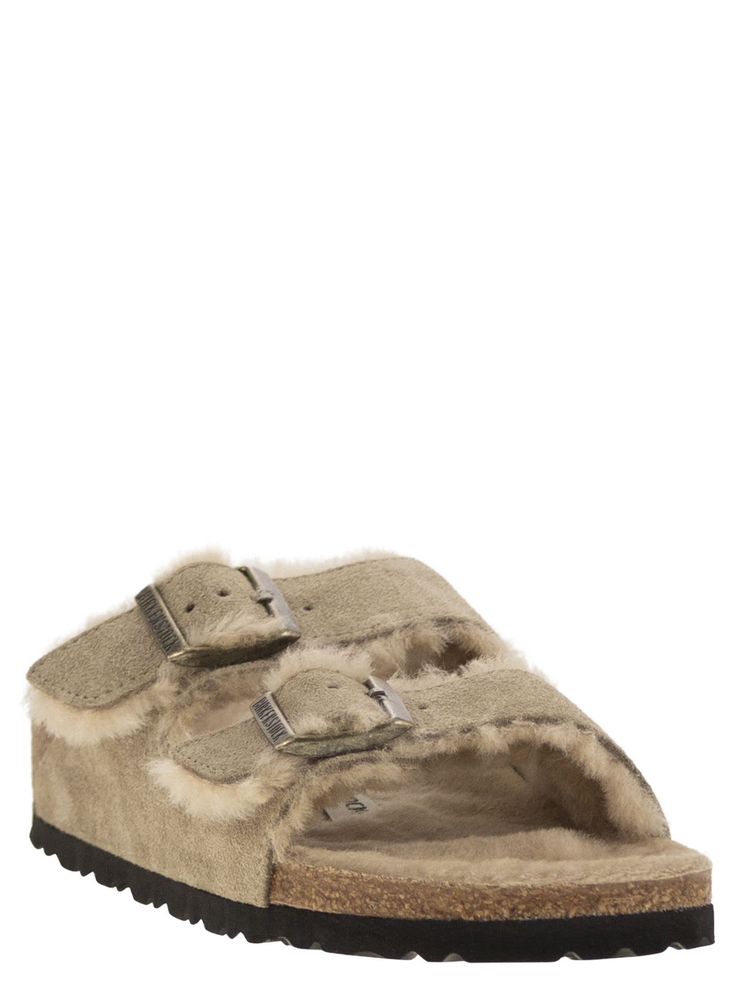 Birkenstock Arizona Suede Lamb Fur Slipper - Image 2