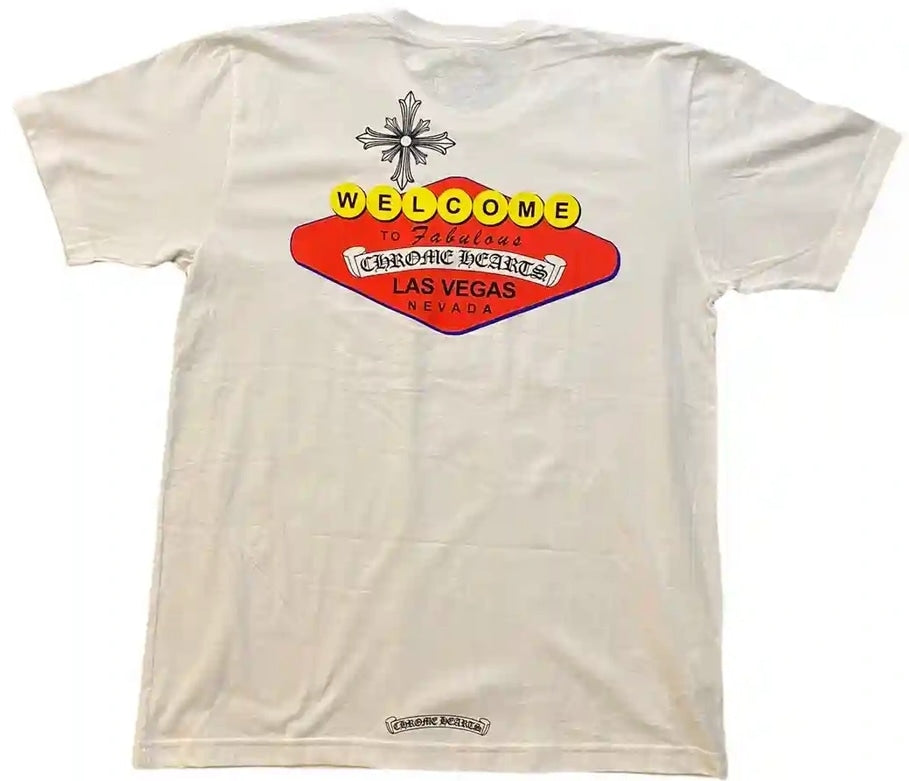 CHROME HEARTS 'WELCOME' LAS VEGAS WHITE TEE