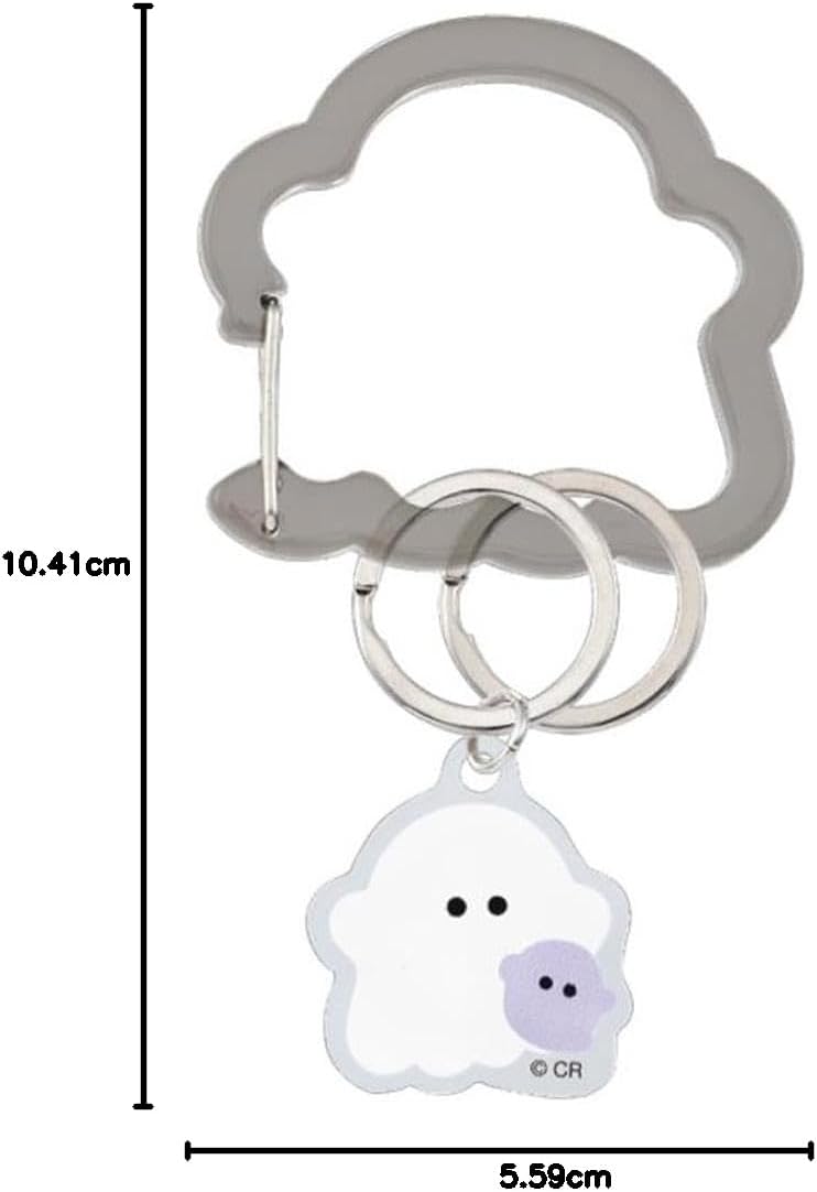 Crax 211105 Acrylic Carabiner with Charm Keychain Mascot, Mark, Mejirushi