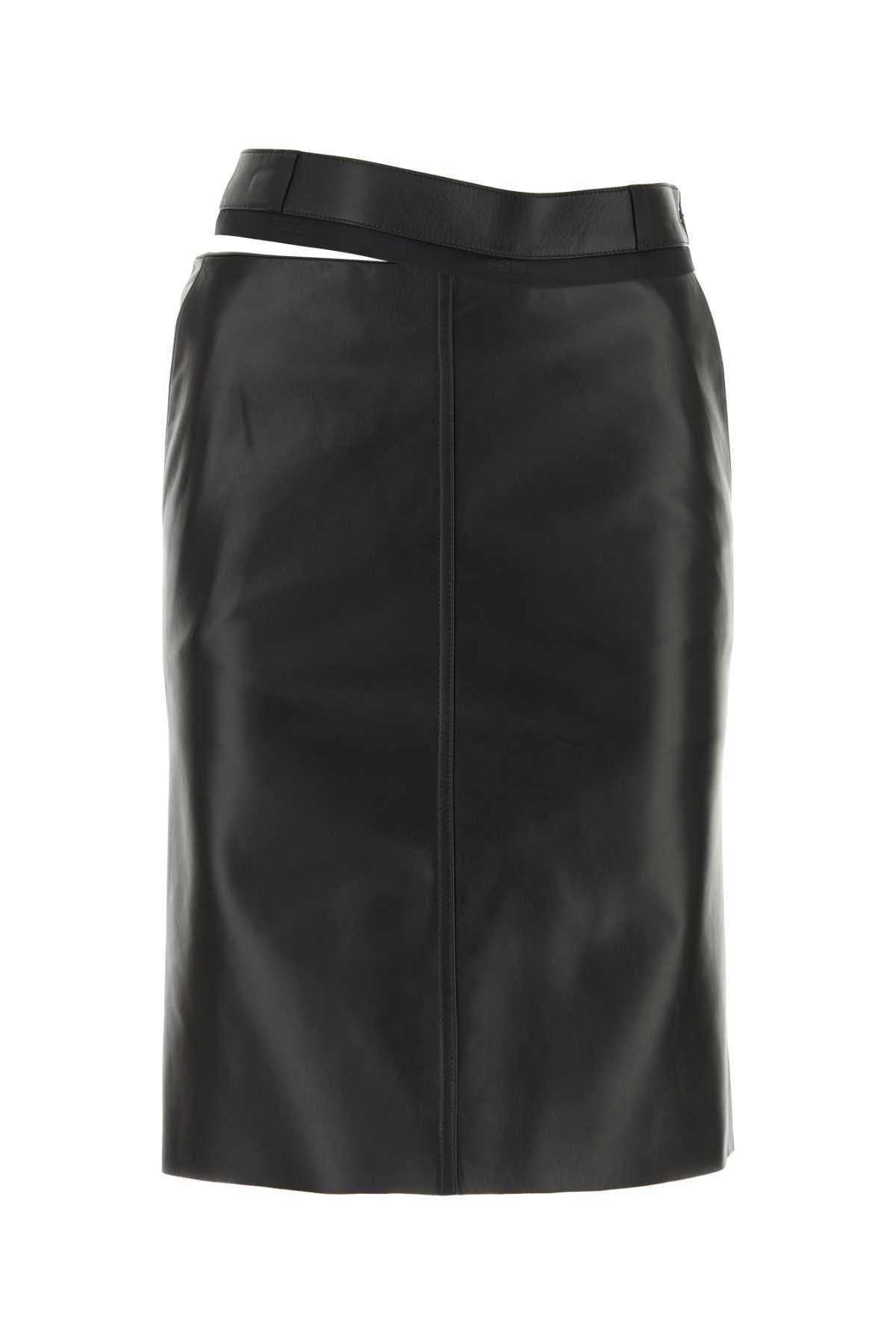 Fendi フェンディブラックレザースカート - Image 2