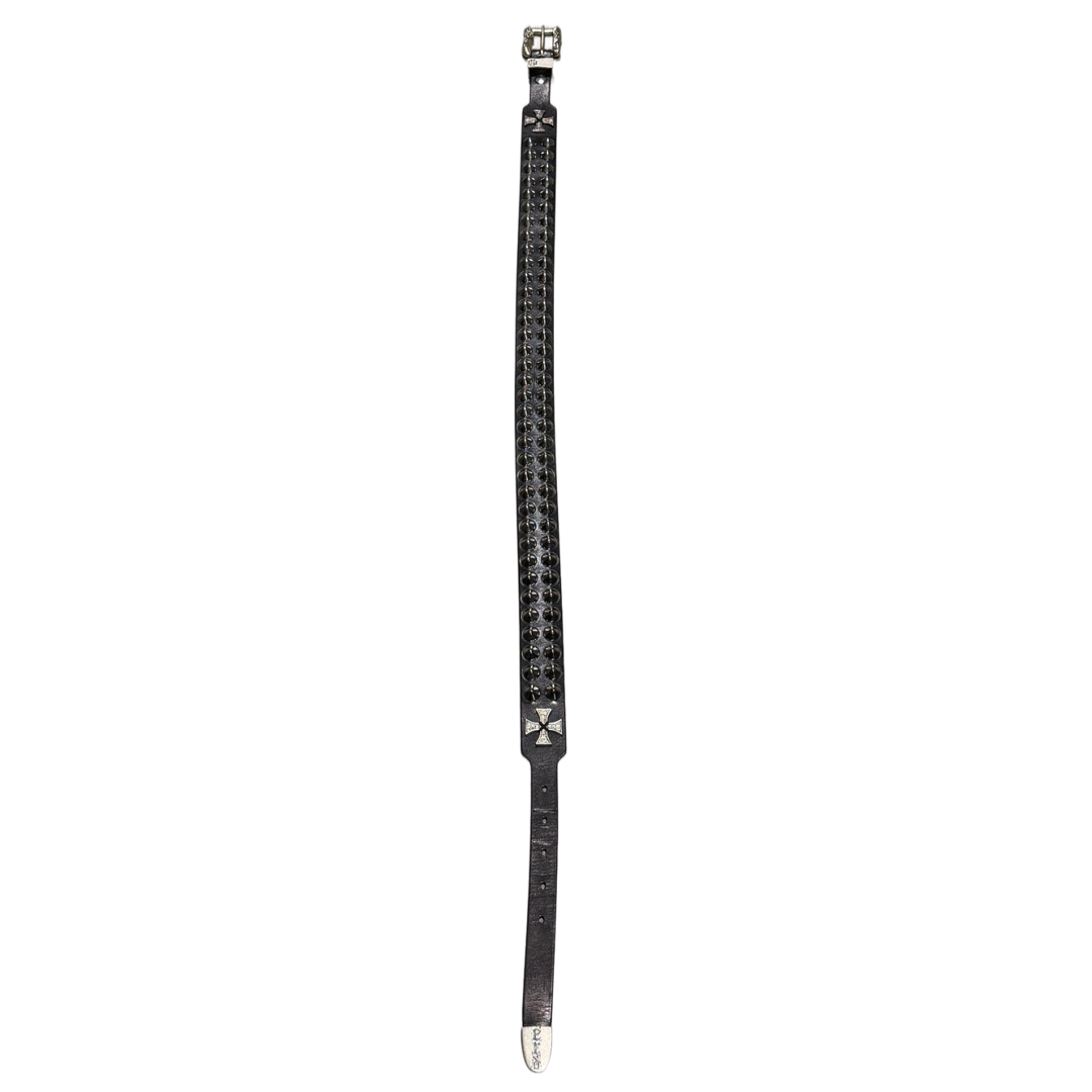 ENFANTS RICHES DÉPRIMÉS 'DOUBLE STUDDED' LEATHER BELT