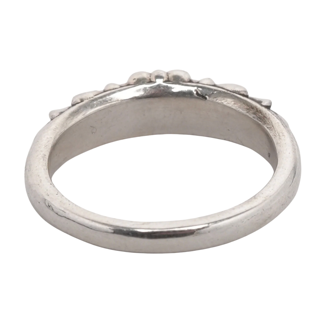 CHROME HEARTS 'MINI FLORAL' CROSS RING