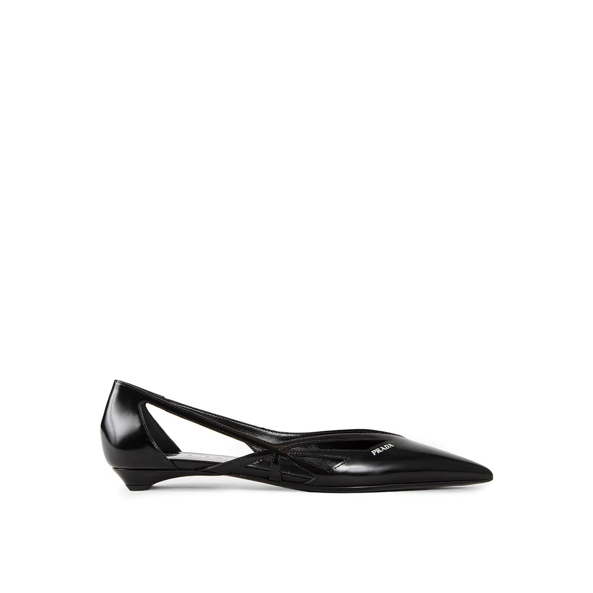Prada プラダブラシ付きレザーカットバレリーナフラット - Image 2