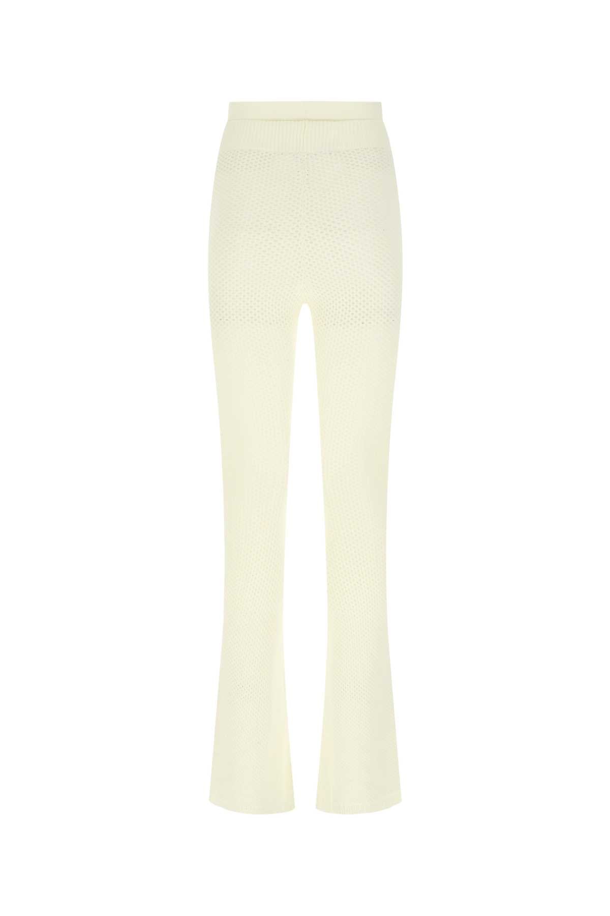 Andrea Adamo アンドレアアダモアイボリーストレッチビスコースブレンドパンツ - Image 2