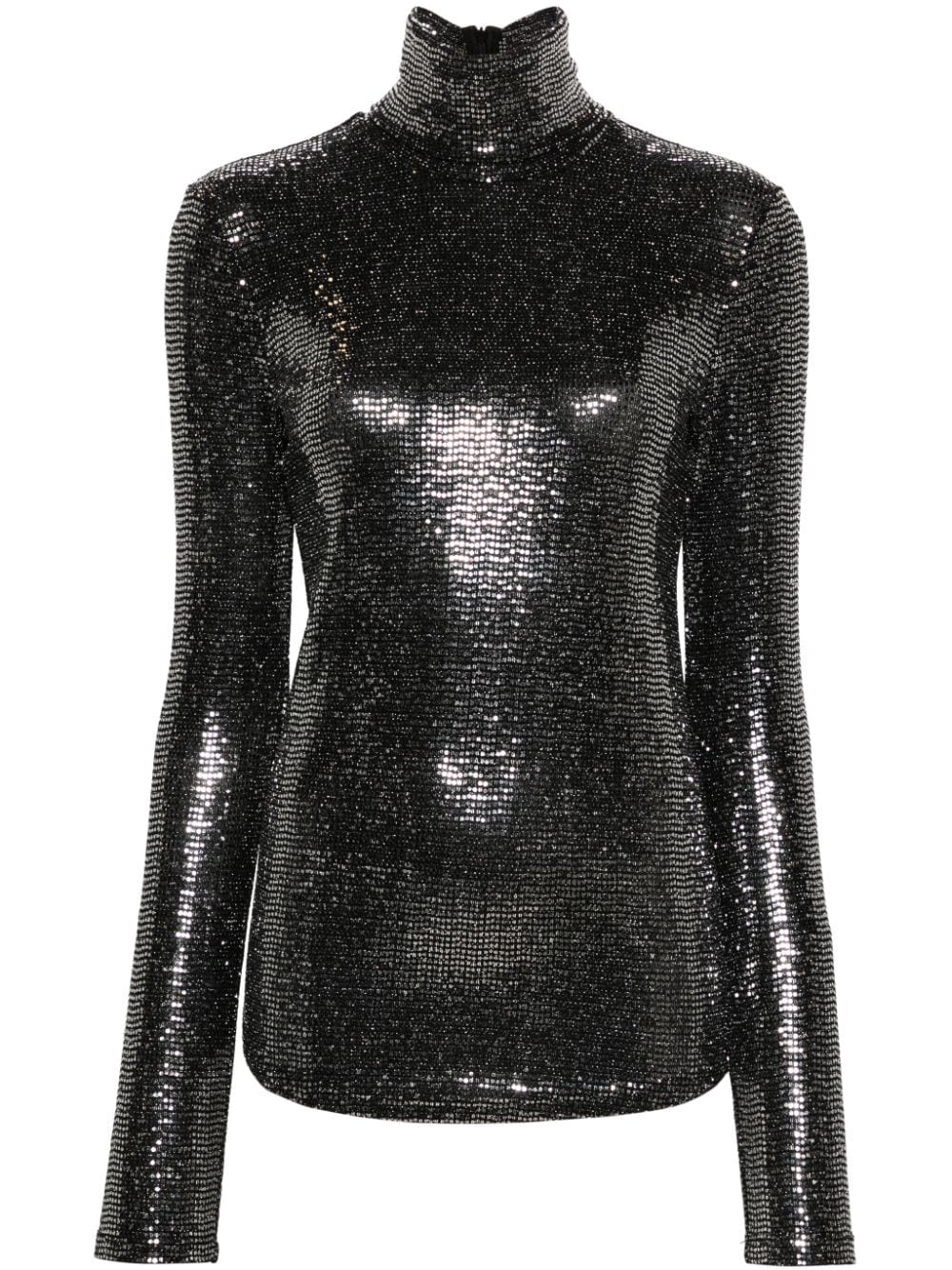 Isabel イザベル・マラン・ジョイエラ光沢のあるハイネックトップ - Image 2