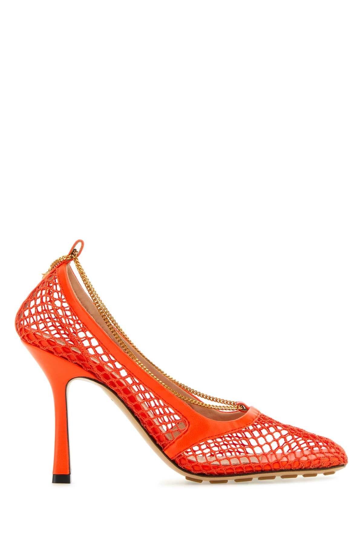 Bottega Veneta Orange Meshストレッチポンプ - Image 2