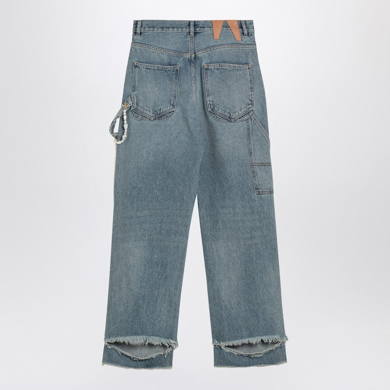 Darkpark ダークパークリサライトブルーウォッシュリッピングジーンズ - Image 2