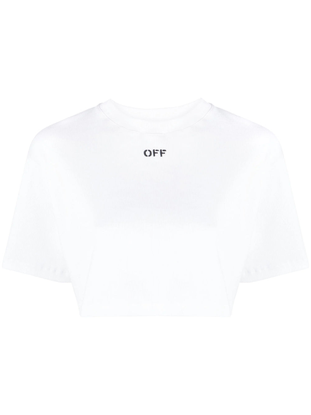 Off オフホワイトクロップドオフプリントTシャツ - Image 2
