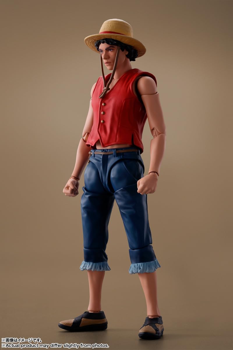S.H. Figuarts Monkey D. Luffy (A Netflix Series: One Piece), Approx. 5.7 inches (145 mm), PVC & ABS, Pre-painted Action Figure