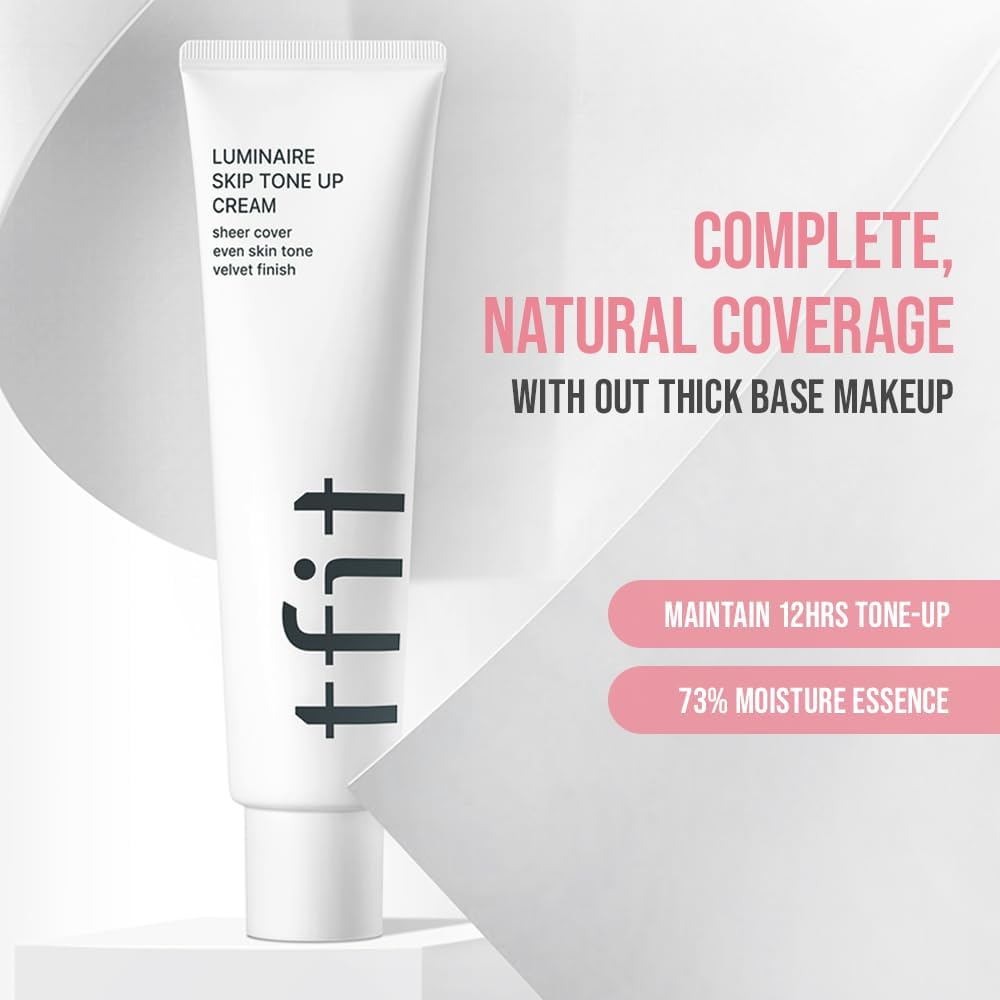 TFIT Luminea Skip Tone Up Cream / 3.5 oz (100 g) / Hypoallergenic / No Makeup / Moisturizing / SNS Hit Product
