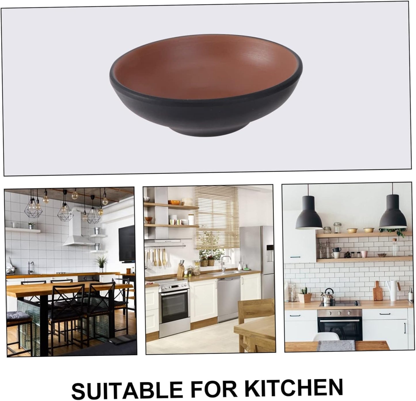 LALADEFIEE 2 Pcs Japanese Ramen Bowl Simple Ramen Bowl Udon Instant Ramen Bowl Japanese Style Tableware Chicken Ramen Bowl Miso Soup Bowl Japanese Rice Bowl Simple Style Tableware Melamine Black